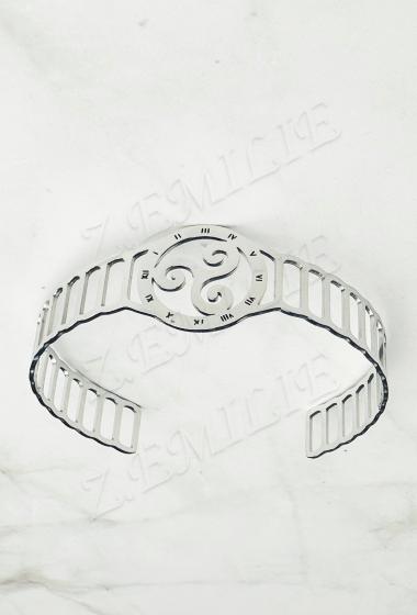 Wholesaler Z. Emilie - Steel bangle bracelet Triskel