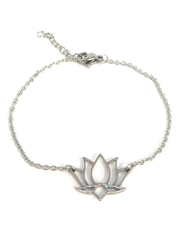 Grossiste Z. Emilie - Bracelet acier lotus