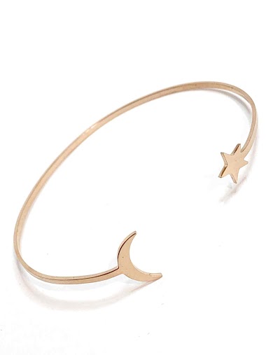 Wholesaler Z. Emilie - Moon and star steel bracelet