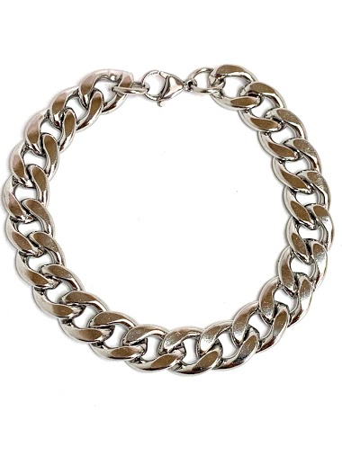 Wholesaler Z. Emilie - Chain gourmet steel bracelet 12 mm