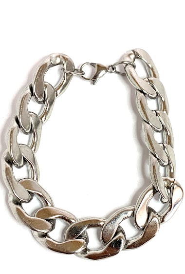 Wholesaler Z. Emilie - Chain gourmet steel bracelet 14 mm