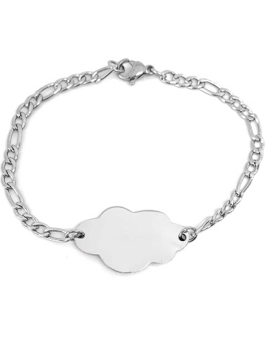 Wholesaler Z. Emilie - Cloud steel bracelet to engrave