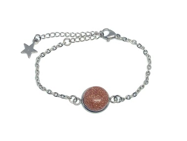 Großhändler Z. Emilie - Gold sand stone steel bracelet