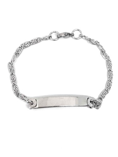 Wholesaler Z. Emilie - Plaque steel bracelet to engrave
