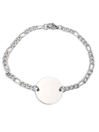 Wholesaler Z. Emilie - Round steel bracelet to engrave