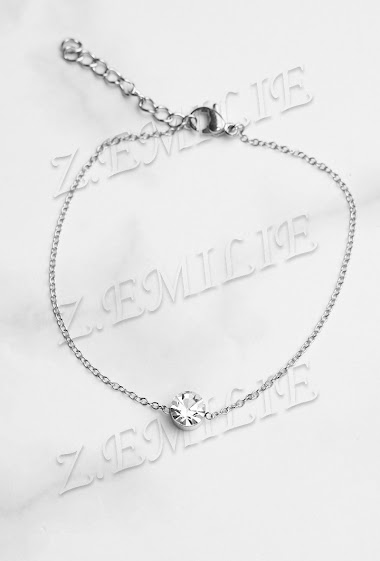 Großhändler Z. Emilie - Strass 6mm steel bracelet