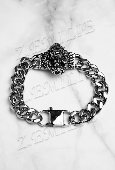 Großhändler Z. Emilie - Lion head steel bracelet