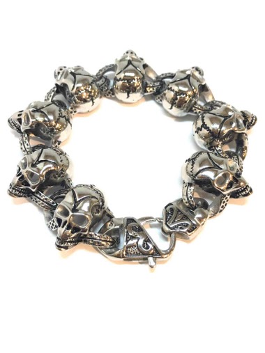 Großhändler Z. Emilie - Skull steel bracelet