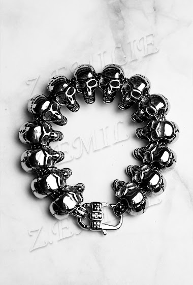 Mayorista Z. Emilie - Skull steel bracelet