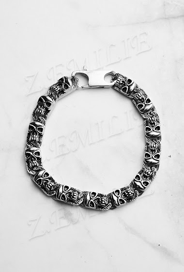 Mayorista Z. Emilie - Skull steel bracelet