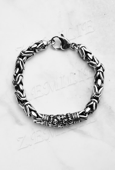 Skull steel bracelet