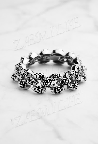 Skull steel bracelet