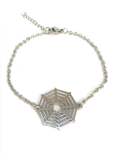 Wholesaler Z. Emilie - Spider's web steel bracelet