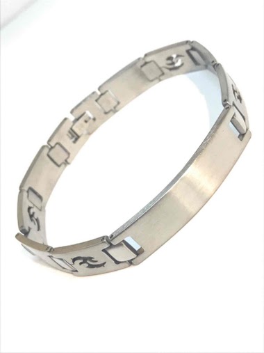 Großhändler Z. Emilie - Tribal steel bracelet to engrave 12mm