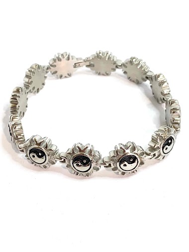 Großhändler Z. Emilie - Yin yang steel bracelet