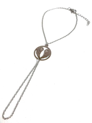 Wholesaler Z. Emilie - Wings steel ring bracelet