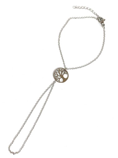 Wholesaler Z. Emilie - Tree of life steel ring bracelet