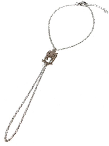 Wholesaler Z. Emilie - Owl steel ring bracelet