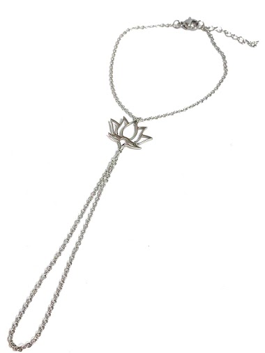 Großhändler Z. Emilie - Lotus steel ring bracelet