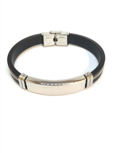 Wholesaler Z. Emilie - Rubber steel bracelet to engrave