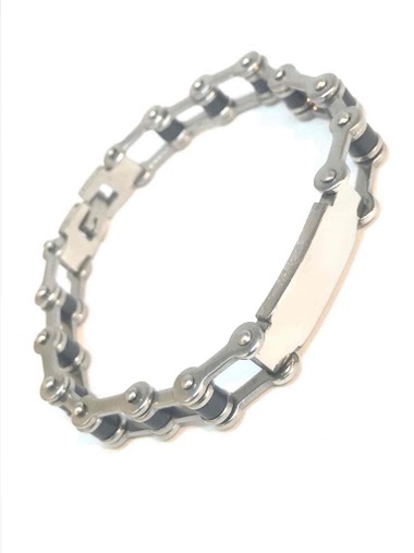 Wholesaler Z. Emilie - Chain biker steel bracelet to engrave 9mm