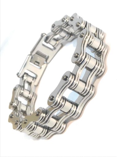 Wholesaler Z. Emilie - Biker chain bracelet steel 15mm