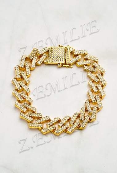 Großhändler Z. Emilie - Rhinestone cubain bracelet