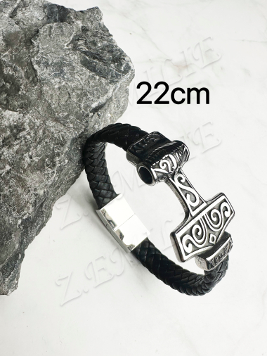 Wholesaler Z. Emilie - Torus hammer leather bracelet
