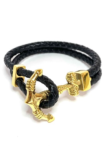 Mayorista Z. Emilie - Marine anchor leather bracelet