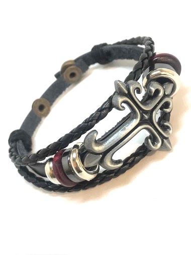 Großhändler Z. Emilie - Cross leather bracelet