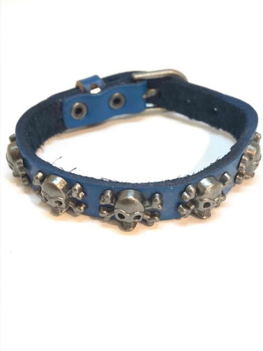Wholesaler Z. Emilie - Skull leather bracelet