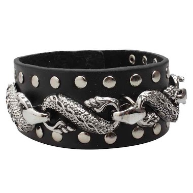 Wholesaler Z. Emilie - Dragon punk leather bracelet