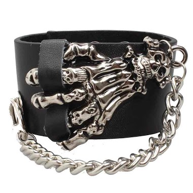 Großhändler Z. Emilie - Claw punk leather bracelet