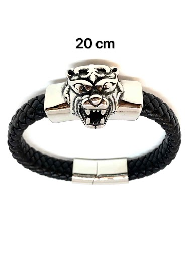 Wholesaler Z. Emilie - Wolf leather bracelet