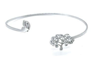 Großhändler Z. Emilie - Butterfly and tree of life steel bracelet
