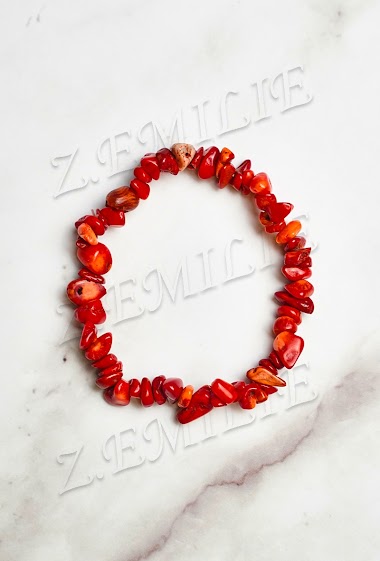 Grossiste Z. Emilie - Bracelet pierre corail