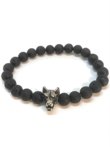 Wholesaler Z. Emilie - Wolf head stone bracelet