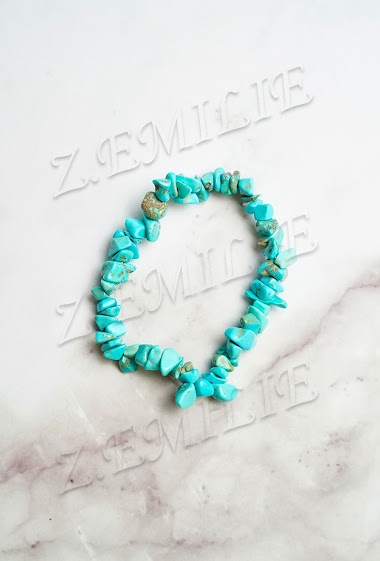 Grossiste Z. Emilie - Bracelet pierre turquoise