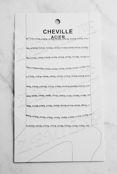 Grossistes Z. Emilie - Cheville acier émaillé blanc