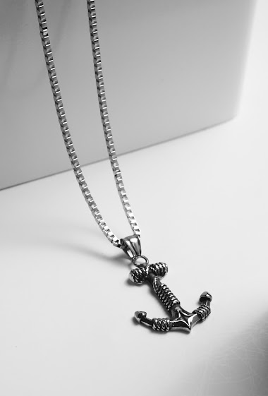 Großhändler Z. Emilie - Marine anchor steel necklace