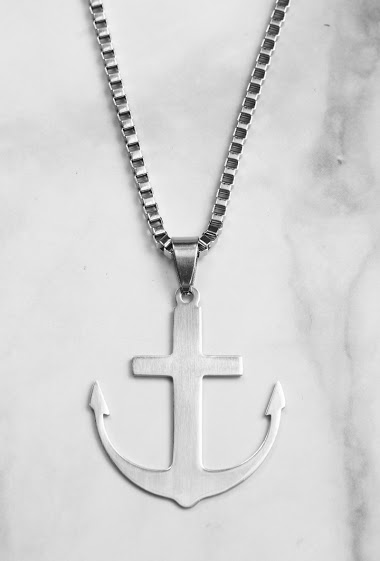 Großhändler Z. Emilie - Marine anchor steel necklace