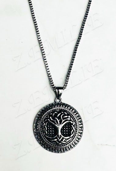 Großhändler Z. Emilie - Tree of life steel necklace