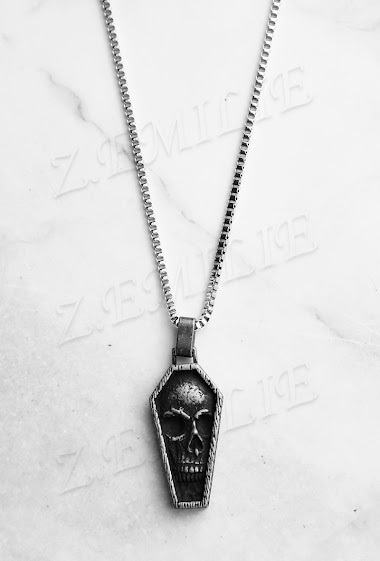 Wholesaler Z. Emilie - Coffin steel necklace