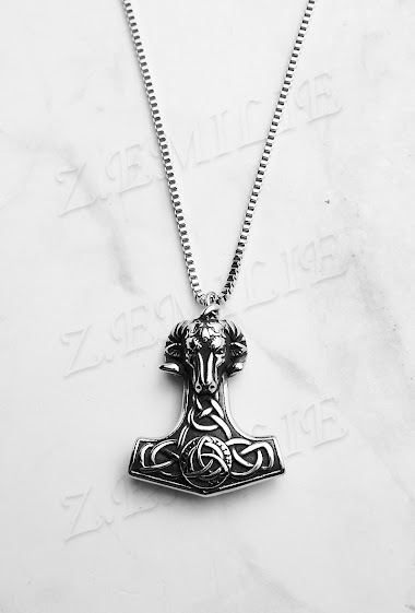 Wholesaler Z. Emilie - Deer viking steel necklace