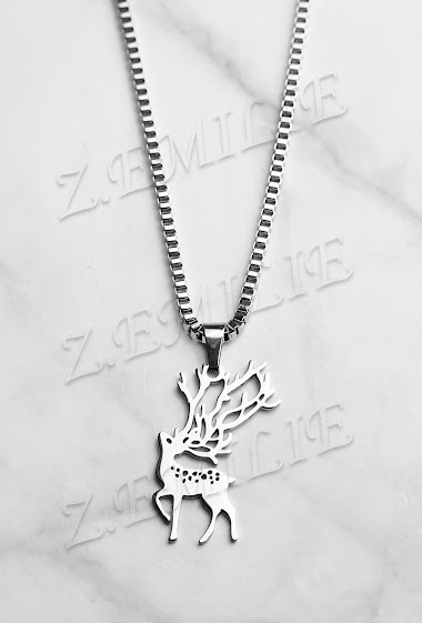 Wholesaler Z. Emilie - Cerf steel necklace