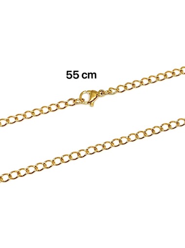 Mayorista Z. Emilie - Chain extension steel necklace 3mm