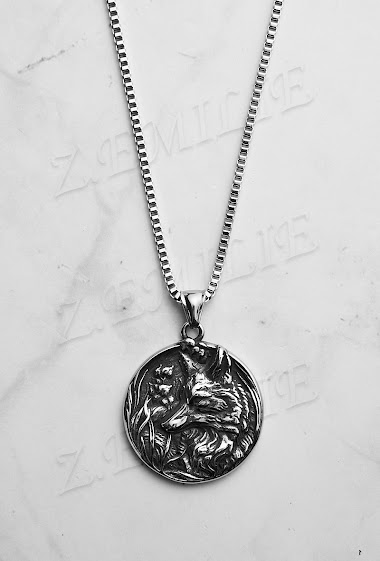 Wholesaler Z. Emilie - Wolf steel necklace