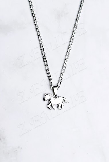 Horse steel necklace