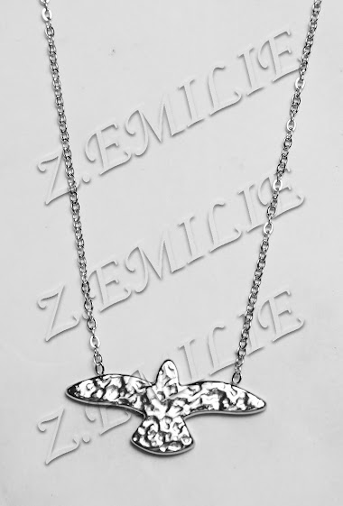 Wholesaler Z. Emilie - Hammered dove steel necklace