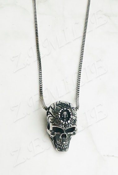Wholesaler Z. Emilie - Skull steel necklace